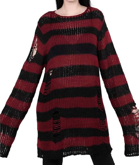 Red/black Cotton Sweater 